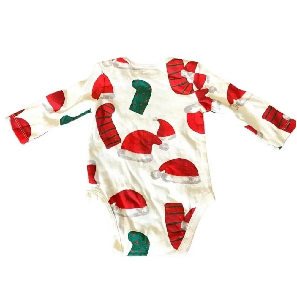 6 Months Carter's NWOT Christmas One Piece Snap Crotch Long Sleeve